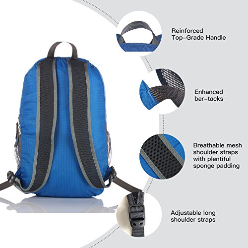 Outlander Packable Handy Lightweight Travel Hiking Backpack Daypack-Dark Blue - color: Dark Blue, size: 20L