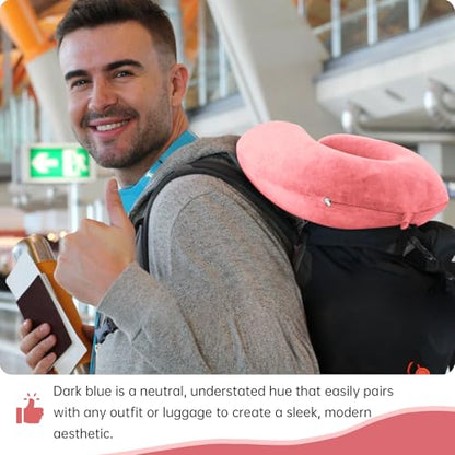 Philbinden 2 Packs Travel Neck Pillow Cover, Reusable U Shaped Washable Cover (Pink) - color: Pink