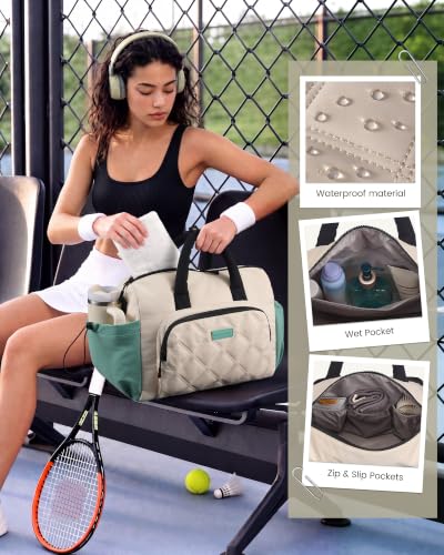 LOVEVOOK Small Gym Bag for Women with Large Water Bottle Pocket,Black - color: Black, size: Medium