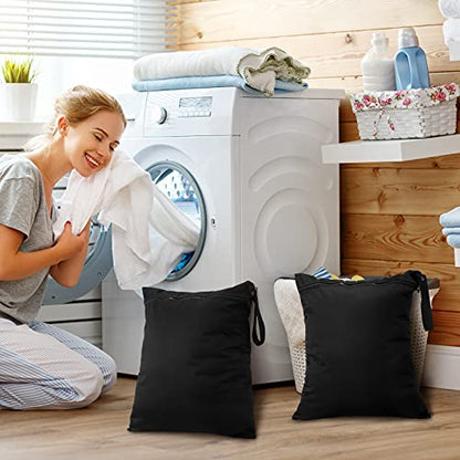 Shappy 2 Pack Wet Dry Bag Travel Laundry Waterproof,Solid Black - style: Solid Black