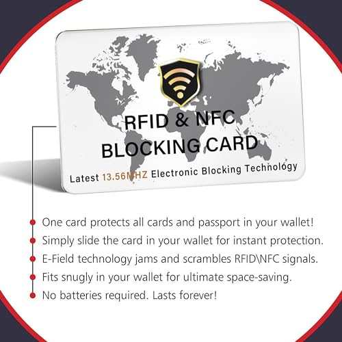 SaiTech IT 5 Pack RFID Blocking Card for Credit Debit ID Card, WM White - color: White WM