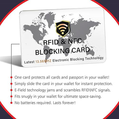 SaiTech IT 5 Pack RFID Blocking Card for Credit Debit ID Card, WM White - color: White WM