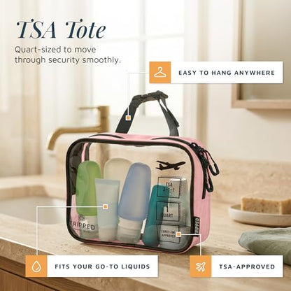 TRIPPED Travel Gear 3-Piece Travel Toiletry Bag Set - color: Pink