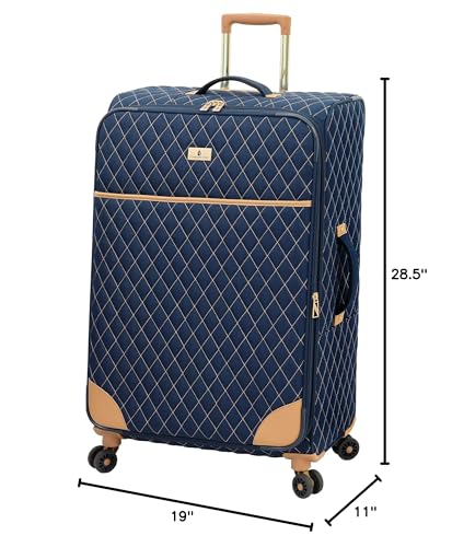 LONDON FOG Queensbury 28 Spinner, Navy, 28 Inch (9228 NAV) - size: Checked-Large 28-Inch
