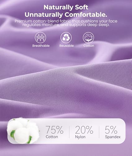 MUSICOZY Sleep Headphones Bluetooth 5.4 with Smart Timer 3D Eye Mask - color: Purple