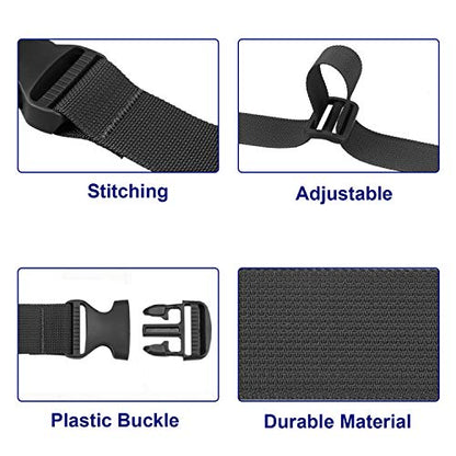MAGARROW 80" Long Utility Luggage Straps with Buckle Adjustable (Black (4-Pack), 1.5" Wide - 80" Long) - color: Black (4-Pack), size: 1.5" Wide - 80" Long