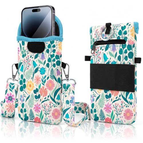 KJQJLY RFID Blocking Neoprene Cell Phone Sleeve (Garden Floral) - color: Garden Floral