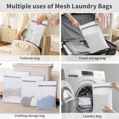 150L Laundry Bag Backpack with 3 Sizes Mesh Wash Bags and Shoulder Straps - color: White, size: 150L