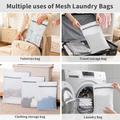 150L Laundry Bag Backpack with 3 Sizes Mesh Wash Bags and Shoulder Straps - color: White, size: 150L