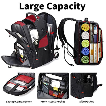 SHRRADOO Large Travel Laptop Backpack for Women, Work College Backpacks - color: Red