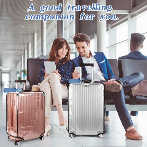 JEPELUS Suitcase Covers for Luggage 28 Inch, Clear Suitcase Protector Cover