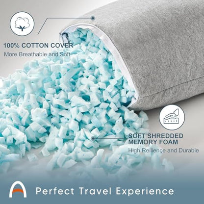 ACCURATEX Camping Pillow, Cotton Cover Compressible Travel Pillow,13x18 - color: Pink