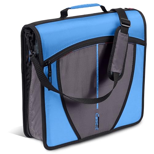 Case-it School Zipper Binder | 3" O-Rings | 600-Sheet | D-146 Denim Blue - color: D Denim Blue, size: 1 Pack