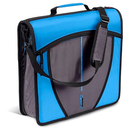Case-it School Zipper Binder | 3" O-Rings | 600-Sheet | D-146 Denim Blue - color: D Denim Blue, size: 1 Pack