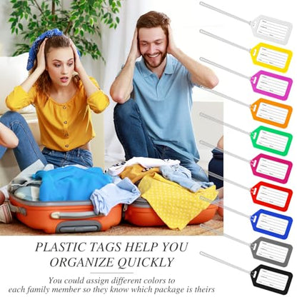 Kigeli Luggage Tags Bulk, Suitcases Backpack Baggage, 60 Pcs, PVC Rope - style: PVC Rope