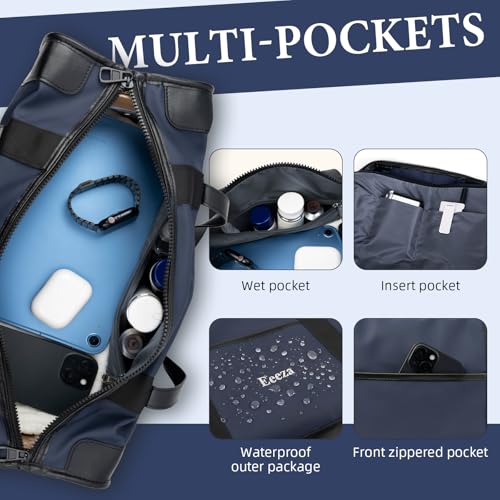 Eeeza Luggage Sets,5 Piece (20"/24"/28"/DB/TB) Blue - color: PorscheBlue