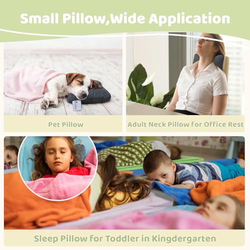 vocheer Small Pillow with Removable Cover, 11"x 7" Tiny Travel Pillow 2 PCS - color: Darkgrey-2pc