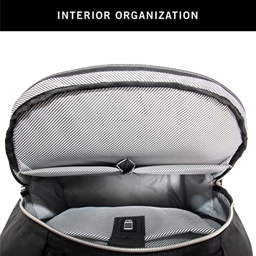 Kenneth Cole REACTION Chelsea 2-Piece Bundle - 20" Chevron Expandable 8-Wheel Carry-On Suitcase & Matching 15" Laptop Backpack, Black - color: Black, size: 2-Piece Bundle (Carry On + Backpack)