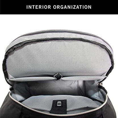 Kenneth Cole REACTION Chelsea 2-Piece Bundle - 20" Chevron Expandable 8-Wheel Carry-On Suitcase & Matching 15" Laptop Backpack, Black - color: Black, size: 2-Piece Bundle (Carry On + Backpack)