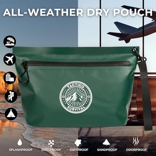 Tactiko 3L Heavy-Duty Zipper Pouch – Splash-Resistant Gear Organizer - color: Green