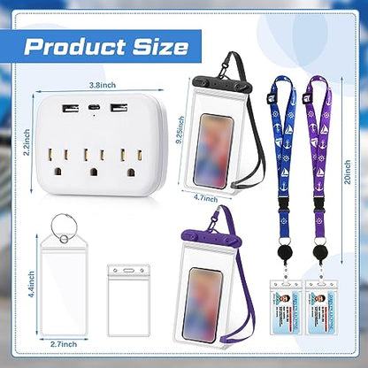 Teling 9 Pcs Lanyards for Cruise Ship Card, Cruise Essential, Cute Color - color: Cute Color