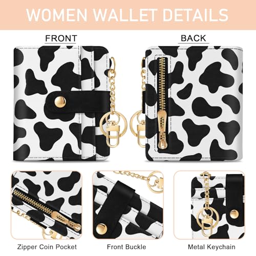 Jogjam Cow Print Rfid Women Wallet, Small Slim Thin Credit Card Holder - color: Cow Print
