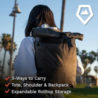 WANDRD Tote Backpack - Travel Tote Bag and Travel Backpack In One - Bag For Commuting and Everyday (Black)