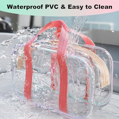 Macaron Jelly Clear Makeup Bag,TSA Approved Travel Toiletry Bag
