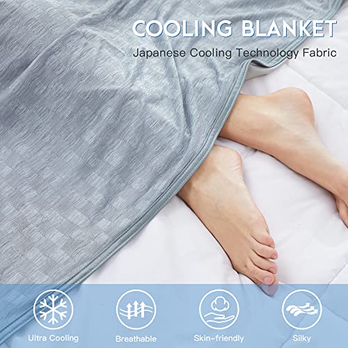 AmyHomie Cooling Blanket for Hot Sleepers,Lightweight Summer Twin Size - color: Grey, size: Twin 60x80