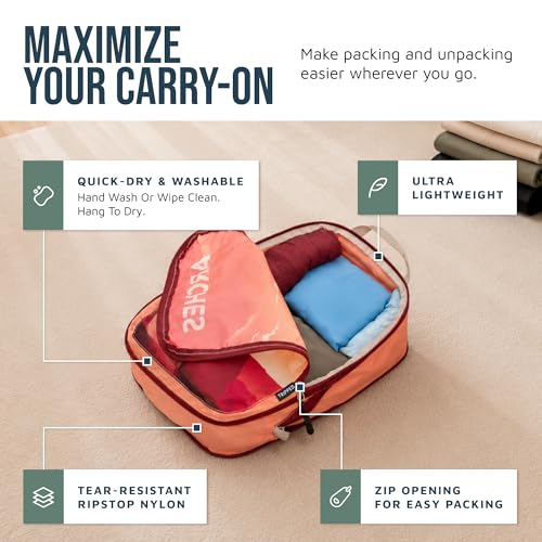 TRIPPED Travel Gear Compression Packing Cubes for Carry-On Travel 6-Pack - color: National Park, size: 6 Piece