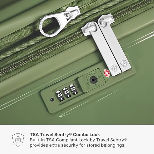 Traveler's Choice Edinburgh II Hardside Spinner Luggage, TSA Lock, Green, 25" Medium - color: Green, size: 25" Medium
