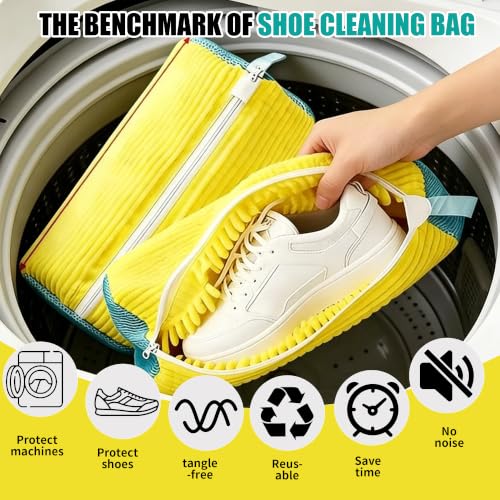 2 Sets of Shoe Washing Machine Bag Kit 3 In One,Laundry Bags
