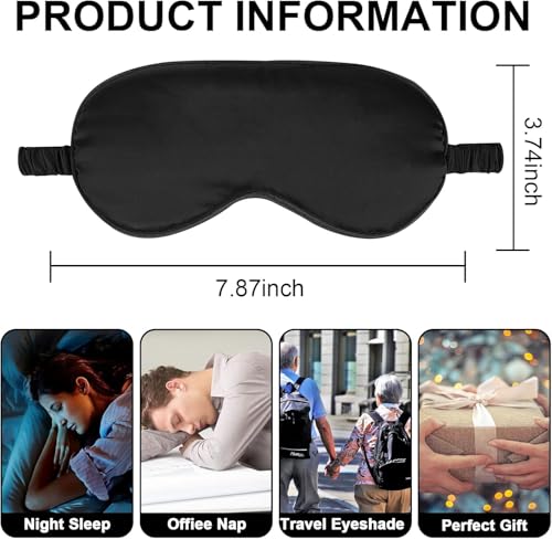 IEKEODI 4 Pack Sleep Masks, Blackout Eye Masks for Sleeping,(4 Black) - color: 4 Black