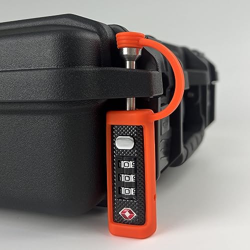 LAFENLIN TSA Lock for Gun Case, 3-Dial Combo Padlock - size: Orange-2 Pack