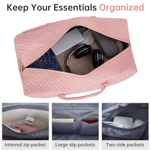 23" Weekender Bag Overnight Bag Travel Duffel Bag for Women - color: Pink, size: Extra Large