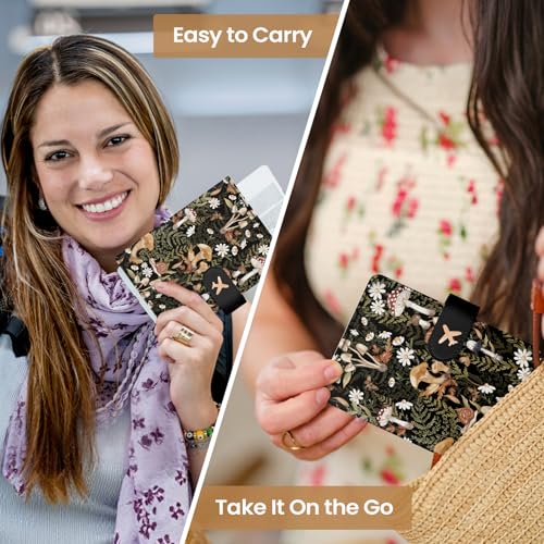 Passport Holder for Travel, RFID Blocking Wallet with Magnetic Closure - color: K-Mushroom