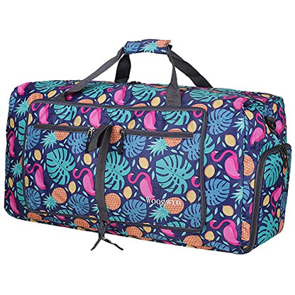Woogwin Travel Duffel Bag Large Foldable Waterproof Overnight Bag for Beach Swim Bags Pool Sports Gym - color: 60L Pineapple