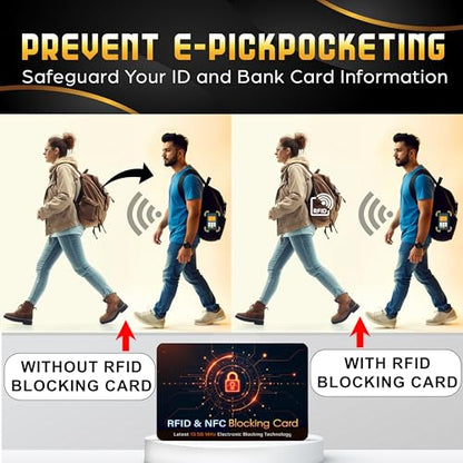 SaiTech IT 5 Pack RFID Blocking Card for Credit Debit Card, Orange Black CL - color: Oragne CL