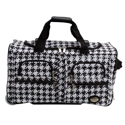 Rockland Rolling Duffel Bag, Black, 22" - color: Kensington, size: 22-Inch