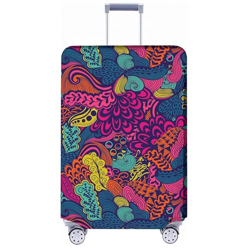 Luggage Covers for Suitcase Tsa Approved, Suitcase Covers Protector Elastic Fit for 24-26 Inch Luggage - color: Blue Purple
