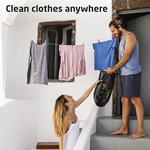 Scrubba Wash Bag Patented Washboard-in-a-Bag™ 5 oz Travel Clothes Washer