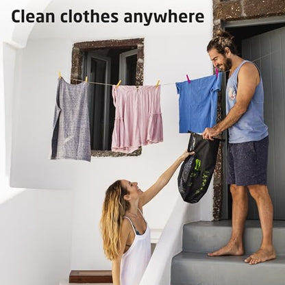 Scrubba Wash Bag Patented Washboard-in-a-Bag™ 5 oz Travel Clothes Washer