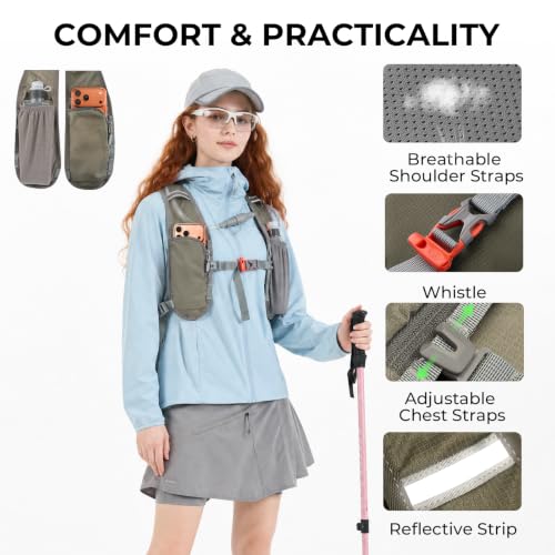14L Small Hiking Backpack, Packable Travel Daypack for Men Women - color: Grey