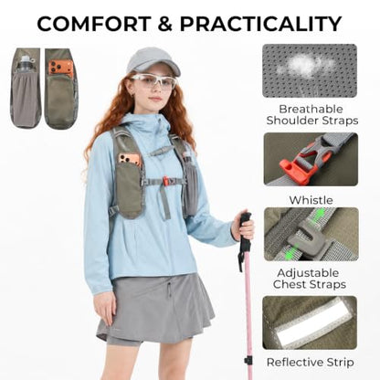 14L Small Hiking Backpack, Packable Travel Daypack for Men Women - color: Grey