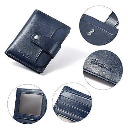 BOSTANTEN Leather Womens Wallet Small RFID Blocking Credit Card Holder - color: 5-Navy