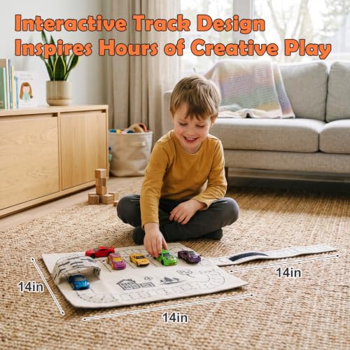 Portable Toy Car Storage Roll and Playmat - Travel Car Carrier Organizer Case - size: S