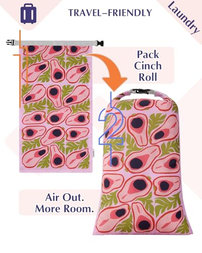 Gonex 6-Piece Compression Packing Cubes with Shoe & Laundry Bags - color: Fruit, size: 6 Set