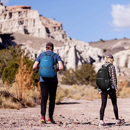 G4Free 20L Lightweight Packable Backpack Travel Hiking Daypack Foldable Backpack for Men Women - color: Black Update, size: 20L