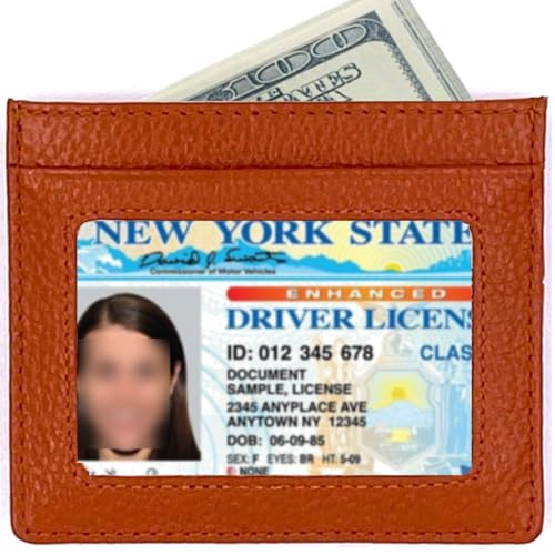 Tapp Collections RFID Protect Slim Minimalist Pocket Leather Wallet Card Holder - Bronze - color: Original / Bronze