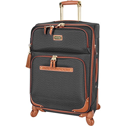 Steve Madden Luggage Midsize Softside 24" Expandable Suitcase With Spinner Wheels (24in, Global Black) - color: Global Black